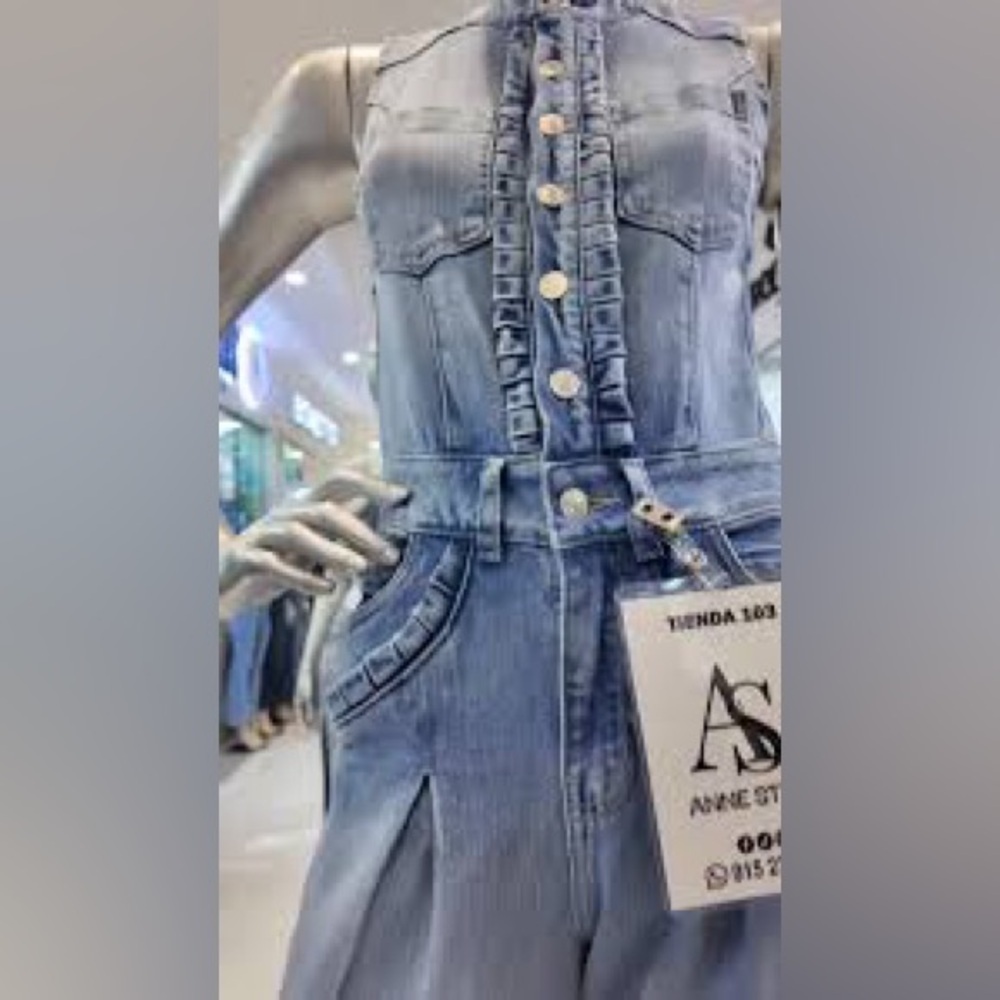 Denim Blue Women Jeans Overalls - Picture 2 of 10